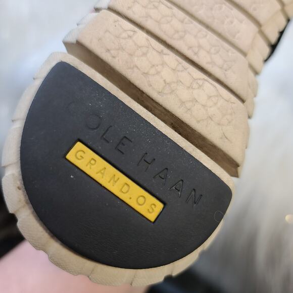 Cole Haan Grand.os Ivory Gray Oxford Lace Up Loafers Size 10.5 - Picture 10 of 11